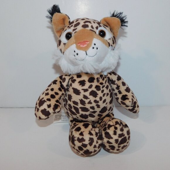 Kinder Surprise 9" Plush Tan Brown Spotted Lynx Leopard Cat Stuffed Toy Bobcat - Picture 1 of 6